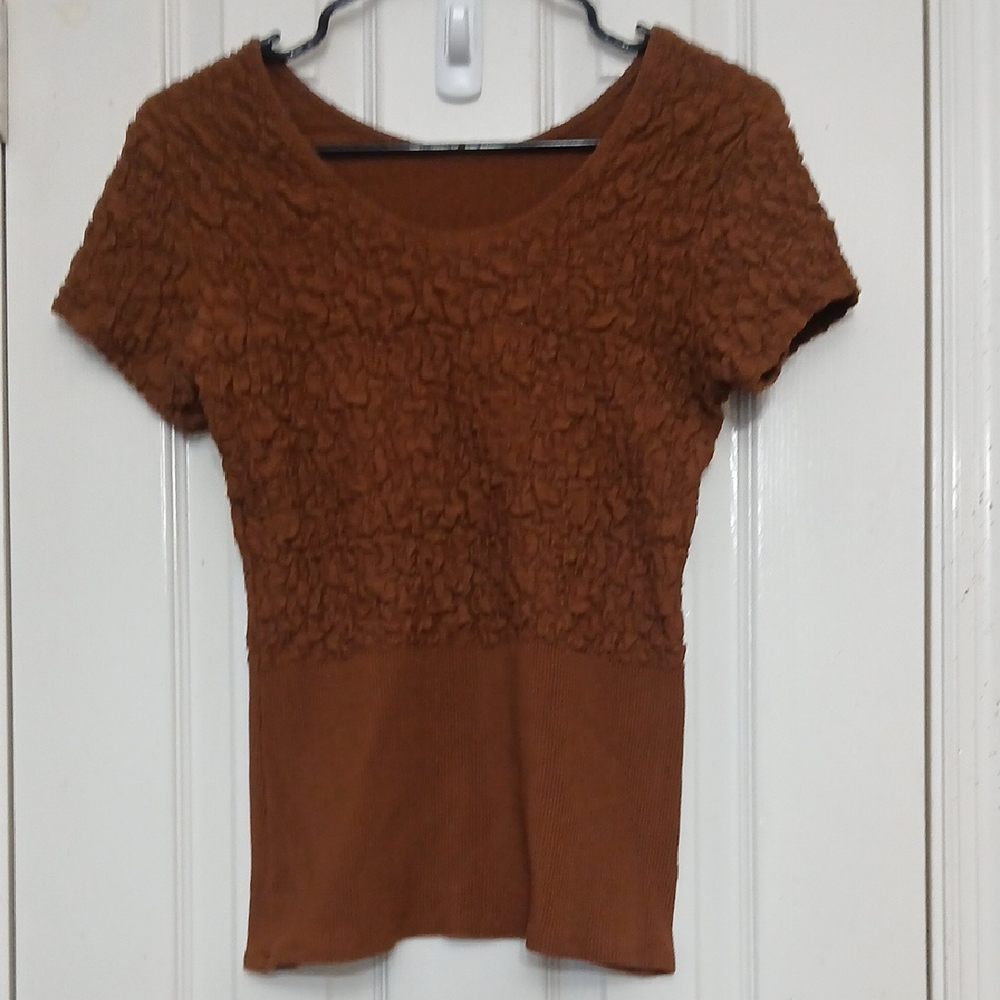 GW Textured Brown Women's Top
